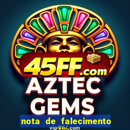 nota de falecimento em campos altos hoje